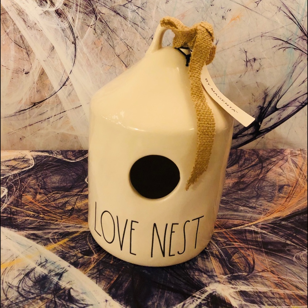 Rae Dunn love nest bird house